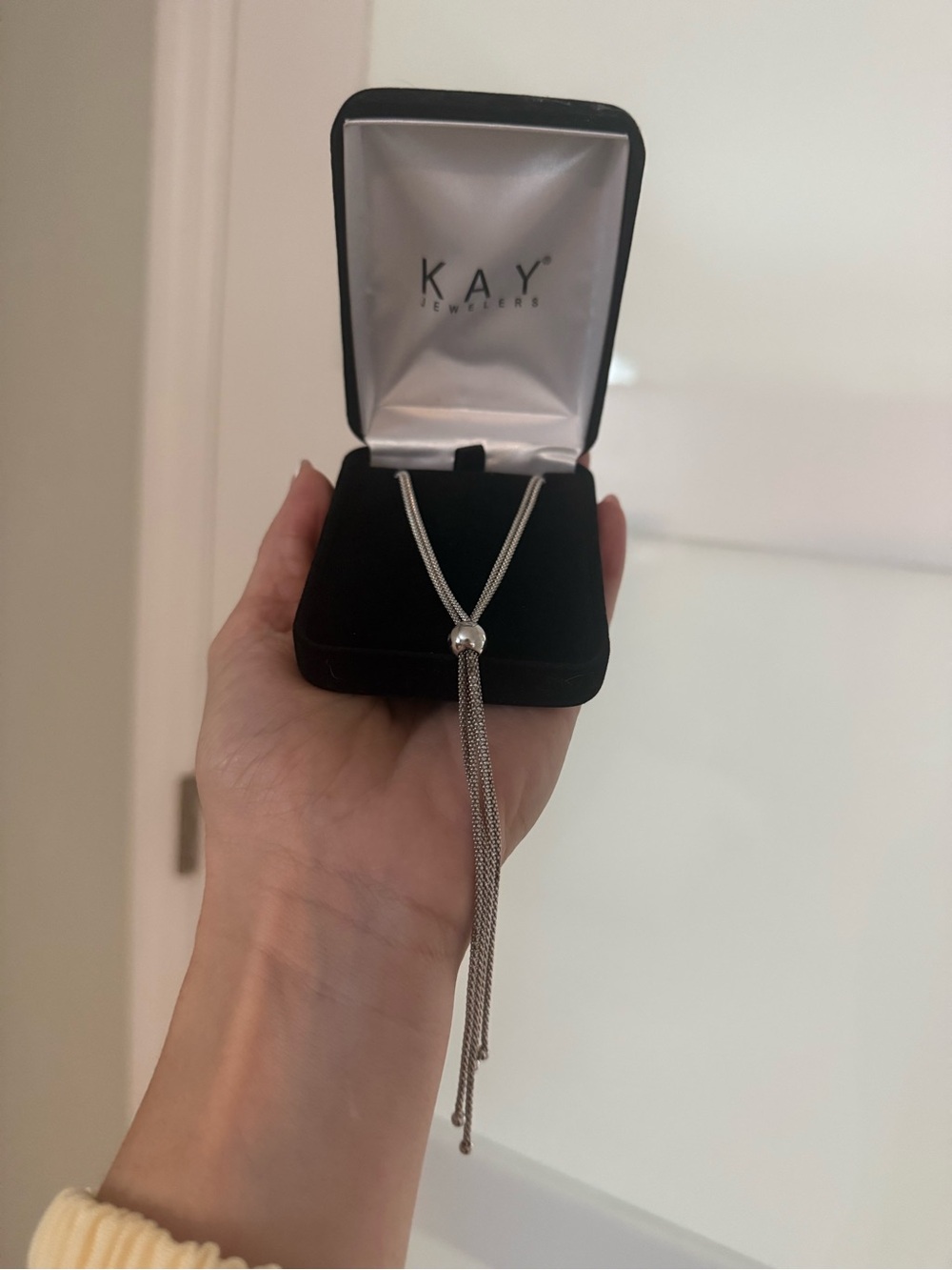 Kay Jewelers Silver Tassel Necklace - Silver
